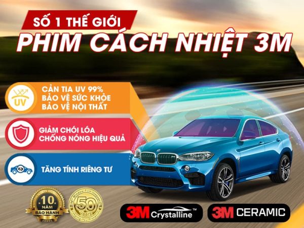 Dán phim cách nhiệt cho xe Hyundai Santafe với gói phim 3M