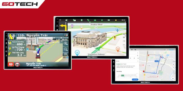 Tính năng dẫn đường trên màn hình thông minh Gotech GT6 New