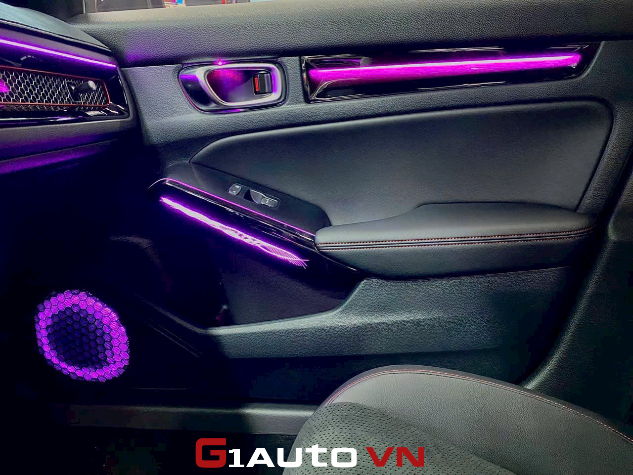 lắp led nội thất cho xe honda Civic